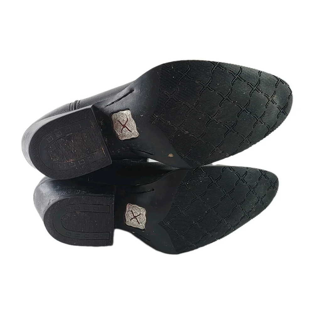 Twisted X Western Boots Womens 8 B Floral Embroidered ROUND TOE Black WWT0031 - Picture 7 of 8